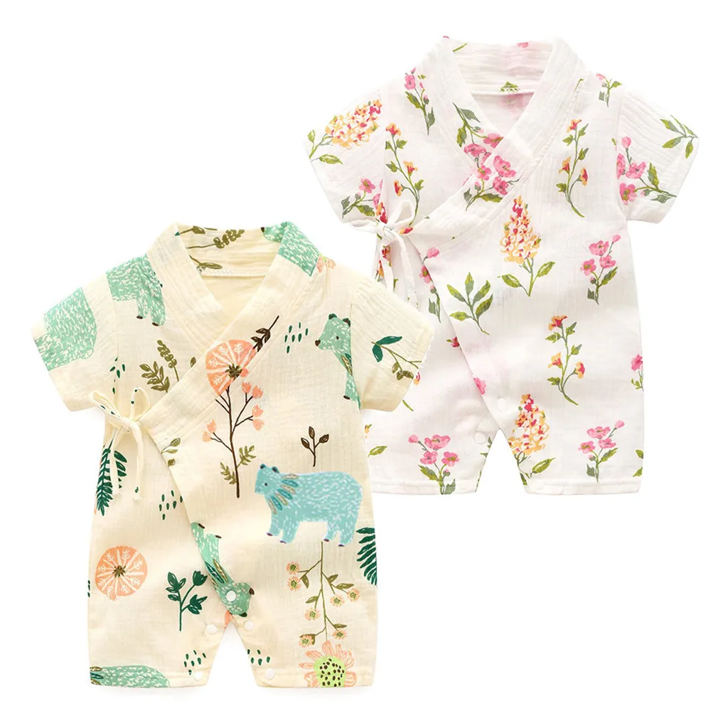 Newborn Infant Baby Boy girl toddler clothes Cartoon Yarn Robe Kimono Romper Jumpsuit Sleepwear #XB30 | Детская одежда и обувь