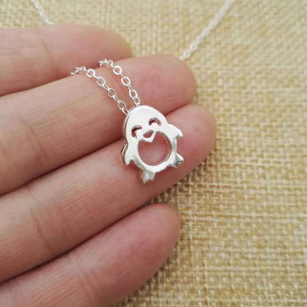 10 шт. зимние женские милый кулон для Животного Ожерелье Пингвин женское ожерелье