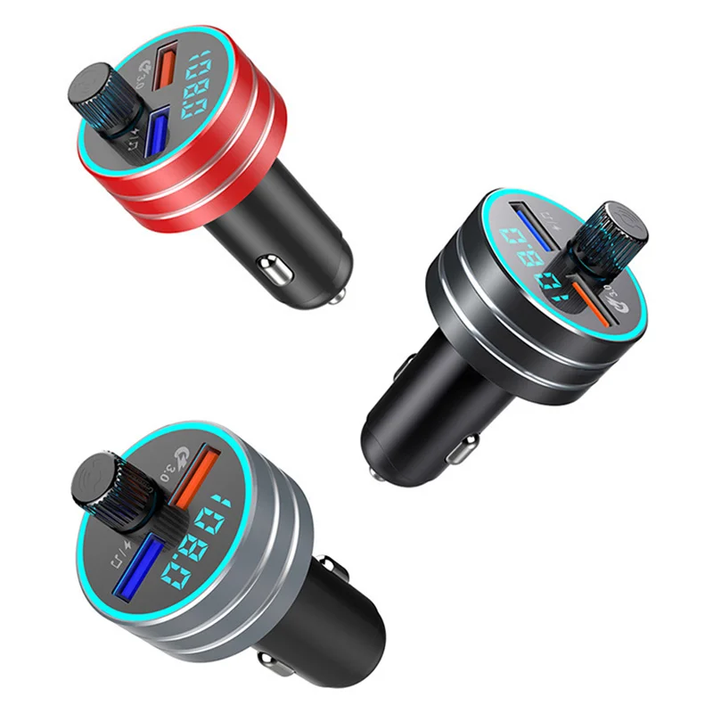 12V QC3.0 Car Chargers Cigarette Lighter Charger MP3 Player FM Transmitter Bluetooth 5.0 Music Hand Free Phone Call | Автомобили и