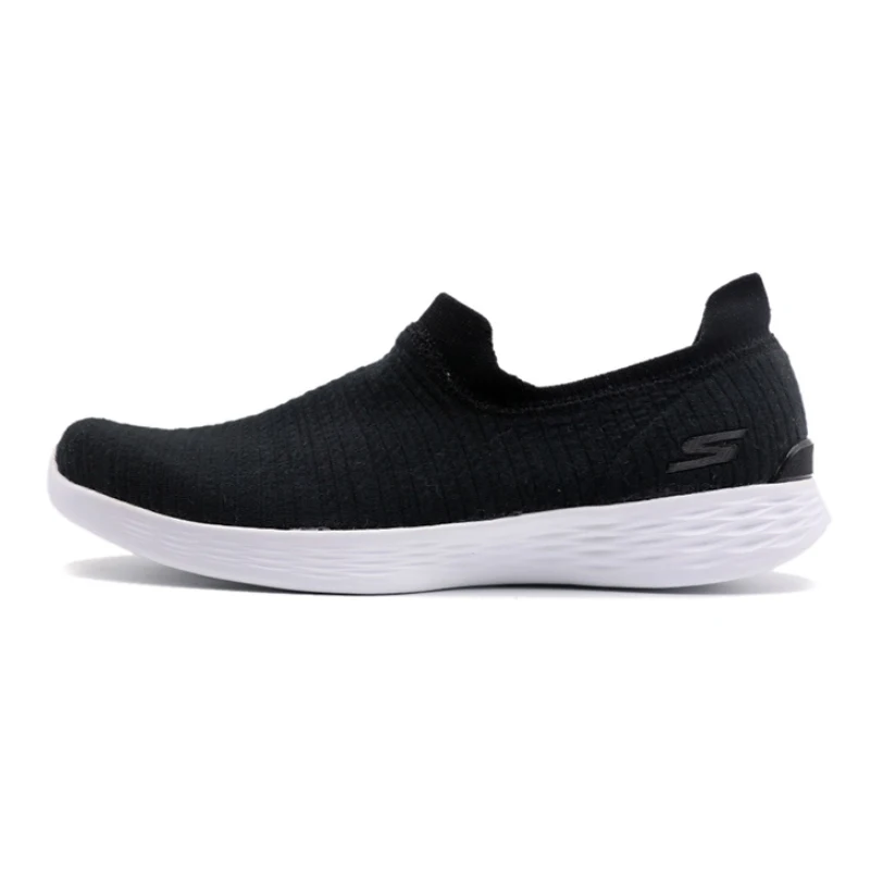 Skechers/Осенняя обувь на плоской подошве; Женская Удобная обувь без застежки из сетчатого материала; Роскошная Брендовая женская дизайнерская обувь на плоской подошве; 14974-BKW - Цвет: 14974-BKW