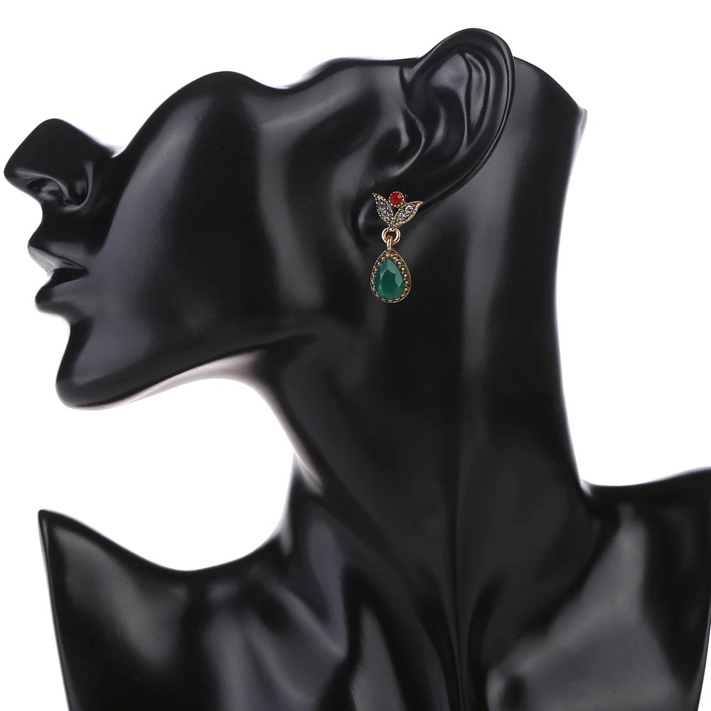 YAOLOGE этническое цветное богемное ожерелье серьги звезда Ретро медная Длинная