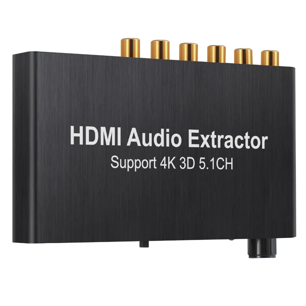 4K 3D с регулятором громкости аудио экстрактор HDMI в HDMI с оптическим Toslink аналоговый 5.1CH 2.0CH аудио сплиттер для Blu-Ray