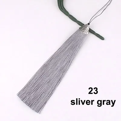23 sliver gray 2 шт./лот 18 см кисточка декоративная шелковая Сделай Сам кисточки шелковая кисточка швейная ткань аксессуары бахрома отделка для diy Подвеска кисточка Декор - Цвет: 23 sliver gray