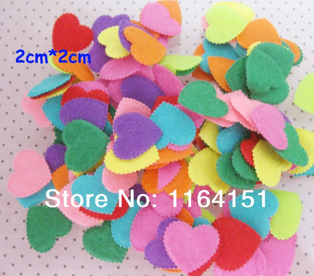 400PS мини разноцветные недавно нетканый цветок фетровая вставка с аппликацией для