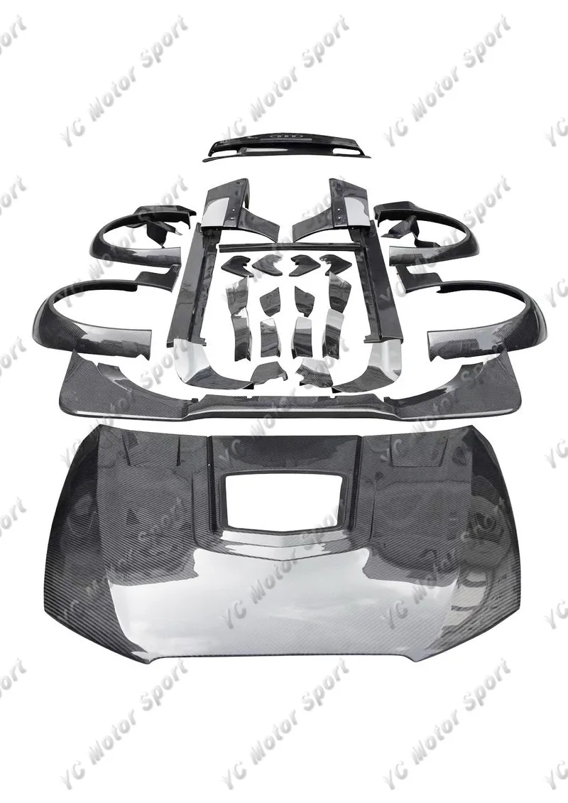Реплика из углеродного волокна широкоугольный комплект для 2015 2017 RS6 DTM капот губа
