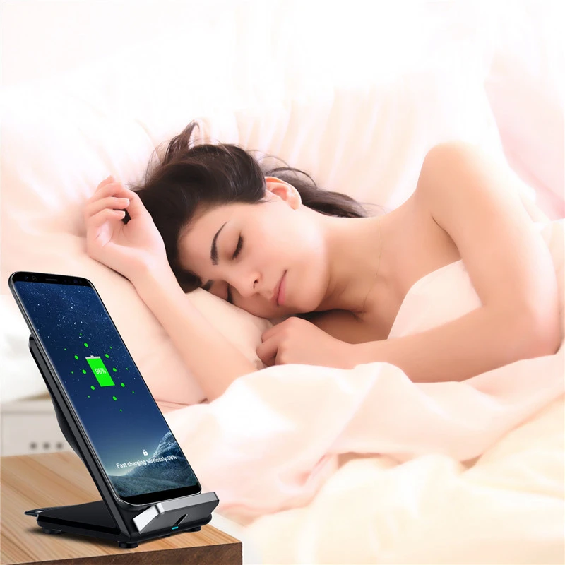 Ninjacase Новый 9 (V) мобильный Беспроводной Зарядное устройство Черный для iphone8 X Plus