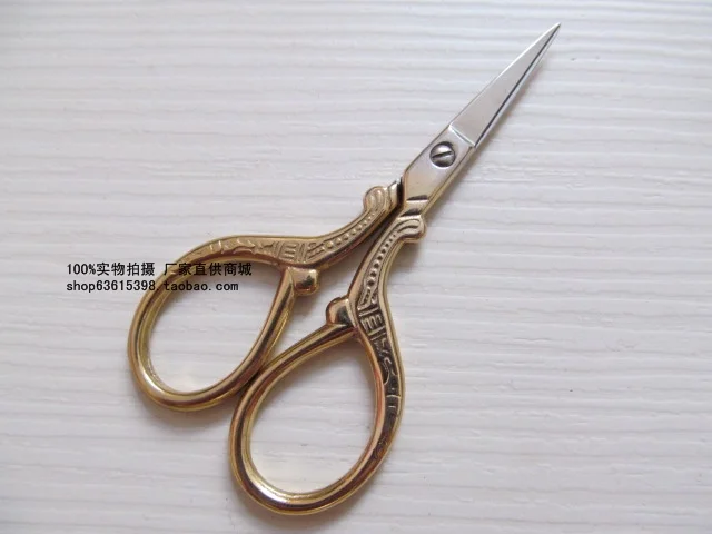 1 х золотые мини-ножницы винтажный стиль античный дизайн | Дом и сад
