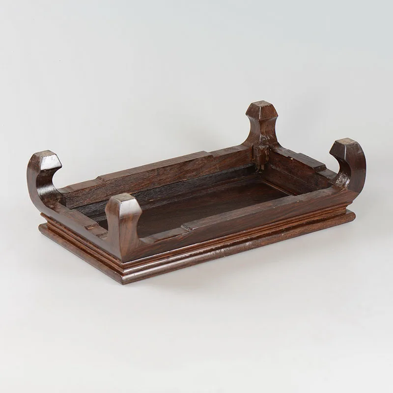 Черная прямоугольная деревянная подставка изогнутые деревянные поделки красный