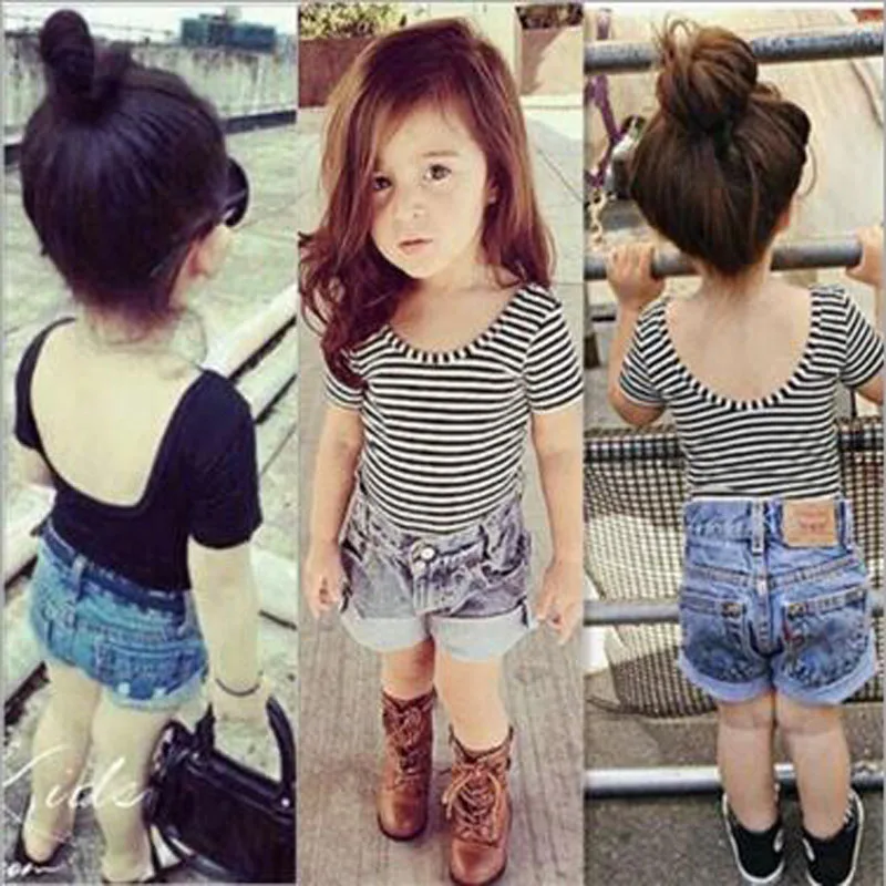 

Girls clothes T Shirt Tops Children outwear girls Backless T-Shirt 1-5 years girls Shirts Summer children T Shirt Enfant Fille