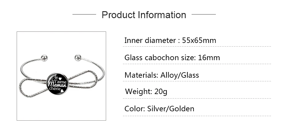 New Je tɺime mama papa love family words glass cabochon bangle Bow style silver color Cuff bracelet jewelry Gift ZB0440/0653 |