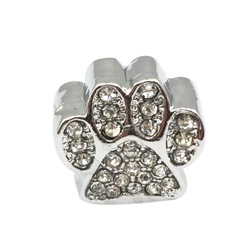 Подвески в виде лап с кристаллами и европейскими бусинами подходят для браслетов