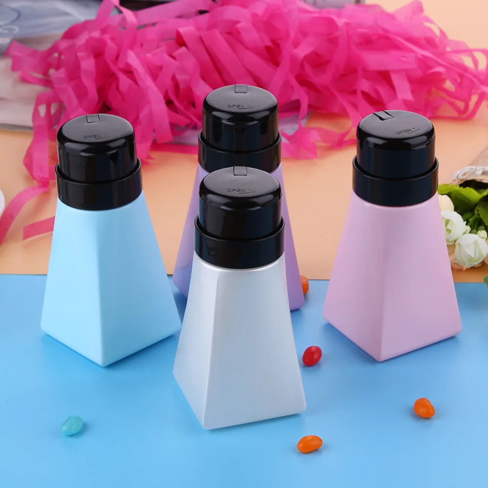 220 мл Многоразовые Бутылки Насос Для Ногтей пресс контейнер для полировки пустой