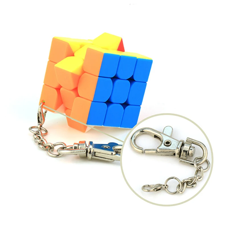 MoYu Cubing класс 3 5 см Брелок магические кубики 3x3 Кубики головоломки многоцветные