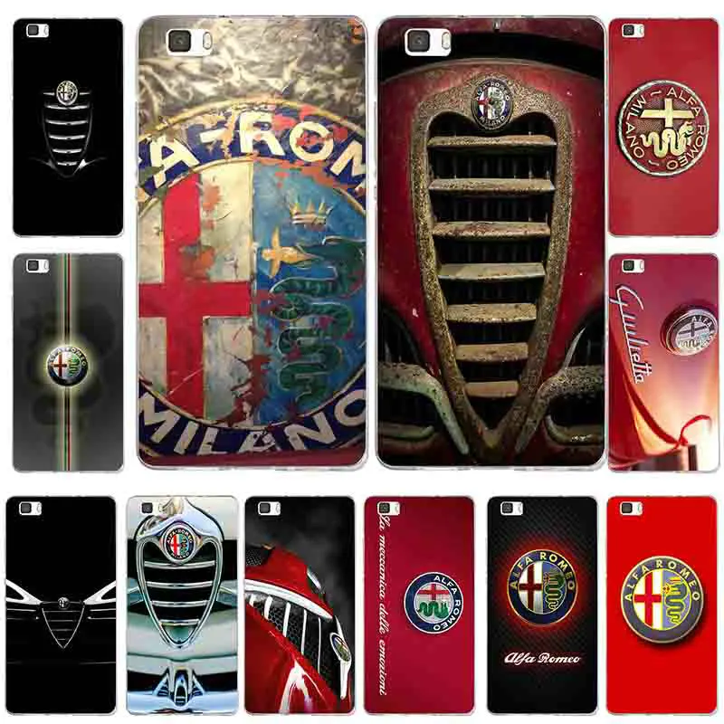 Silicone for Huawei P8 P9 P10 P20 Mate 10 Pro Y5 Y6 II Y7 Honor 6X 7X 9 Lite Soft TPU Phone Cases Hot Super Car Alfa Romeo Logo | Мобильные
