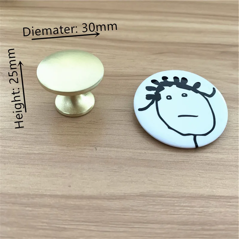 diameter 30mm LCH цинковый сплав, матовый золотой медный цвет, ручка для шкафа, выдвижная ручка, дверная ручка, художественная мебель в китайском стиле, фурнитура - Цвет: diameter 30mm