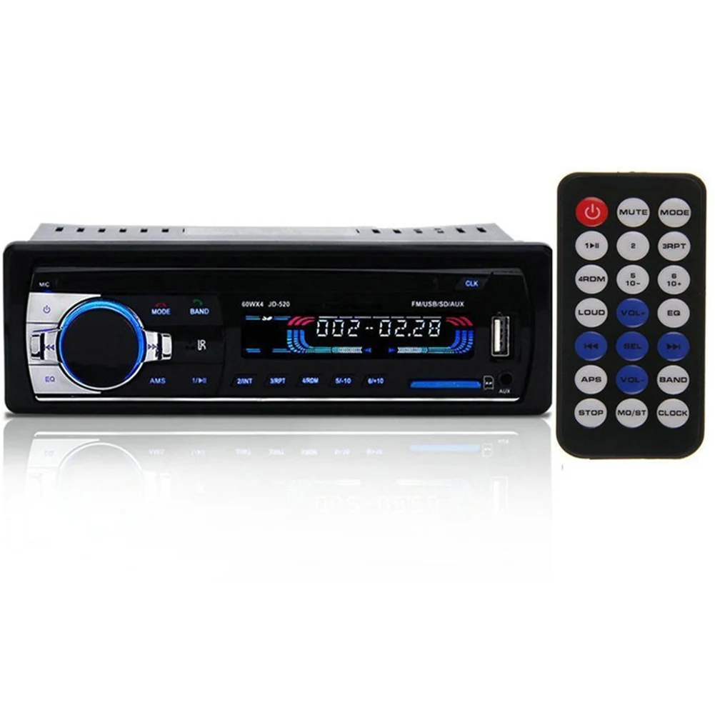 Профессиональный автомобильный Радио стерео плеер Bluetooth телефон AUX-IN MP3 FM USB 1 Din пульт дистанционного управления 12 в автомобильный аудио DVD