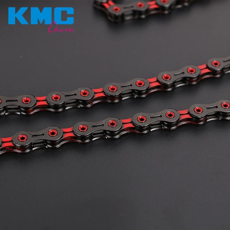 KMC x11sl x10sl DLC 11 10 скоростная цепь с Красным бриллиантом и черным бриллиантом, карбоновая ультра-светильник для горного велосипеда, Аксессуары для велосипеда