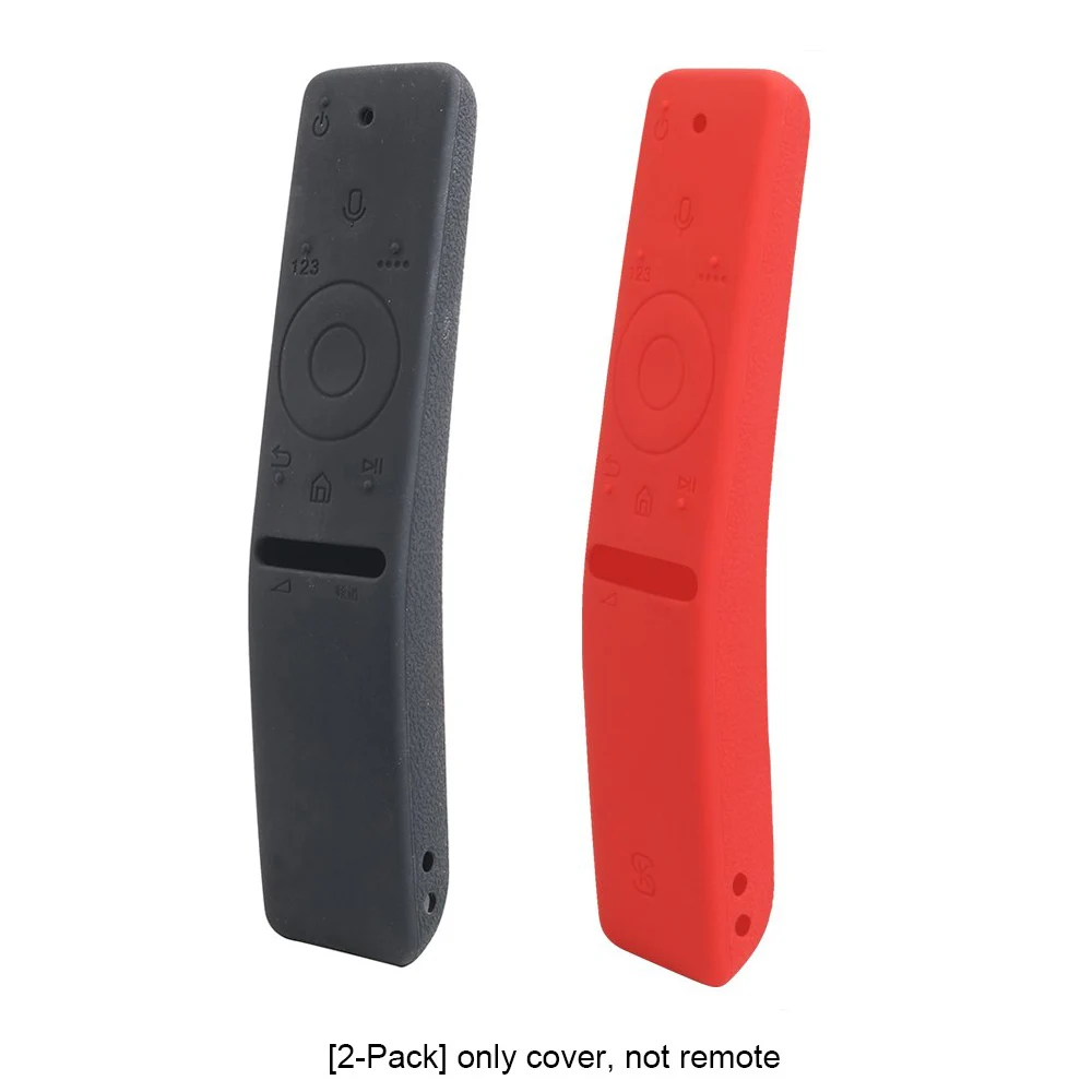 Чехол с пультом дистанционного управления для samsung bluetooth smart tv BN59-01241A 01242A 01260A 01259E 01266A SIKAI, полностью защитные силиконовые чехлы - Цвет: 2-pack black red