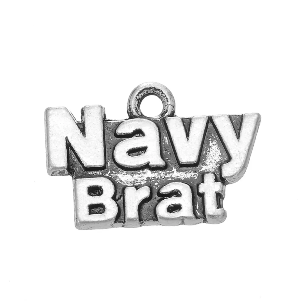 

Сплав цинка Navy Wife Navy Brat серии Charm