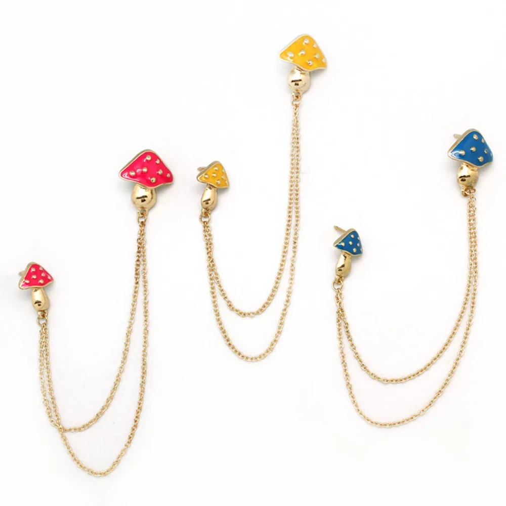 Fashion Woman Girl Mushroom Enamel Brooches Pins Zinc Alloy Shawl Brooch Factory Wholesale Sales Clothing Accesories | Украшения и
