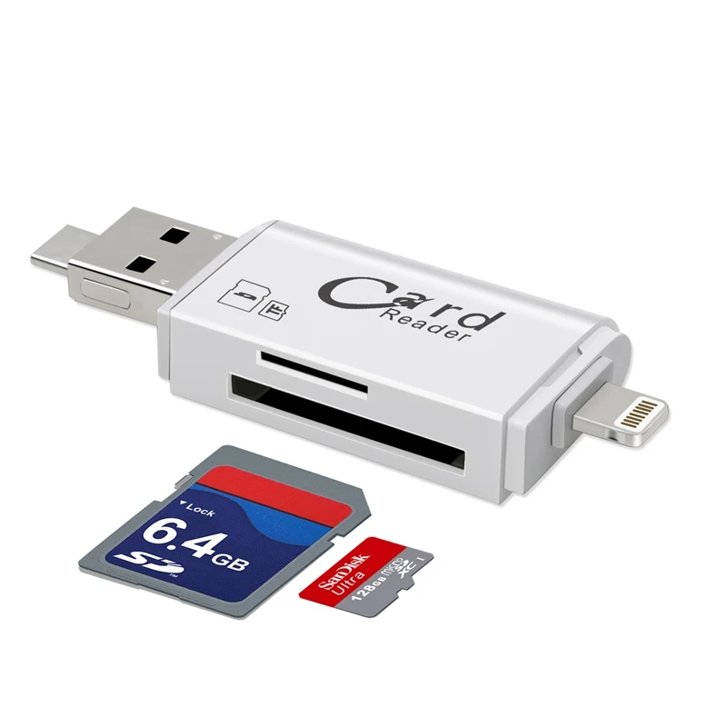 Kismo высокоскоростной USB3.0 кард-ридер Micro SD TF карта OTG USB адаптер для iPhone 5 6 7 8 X Android