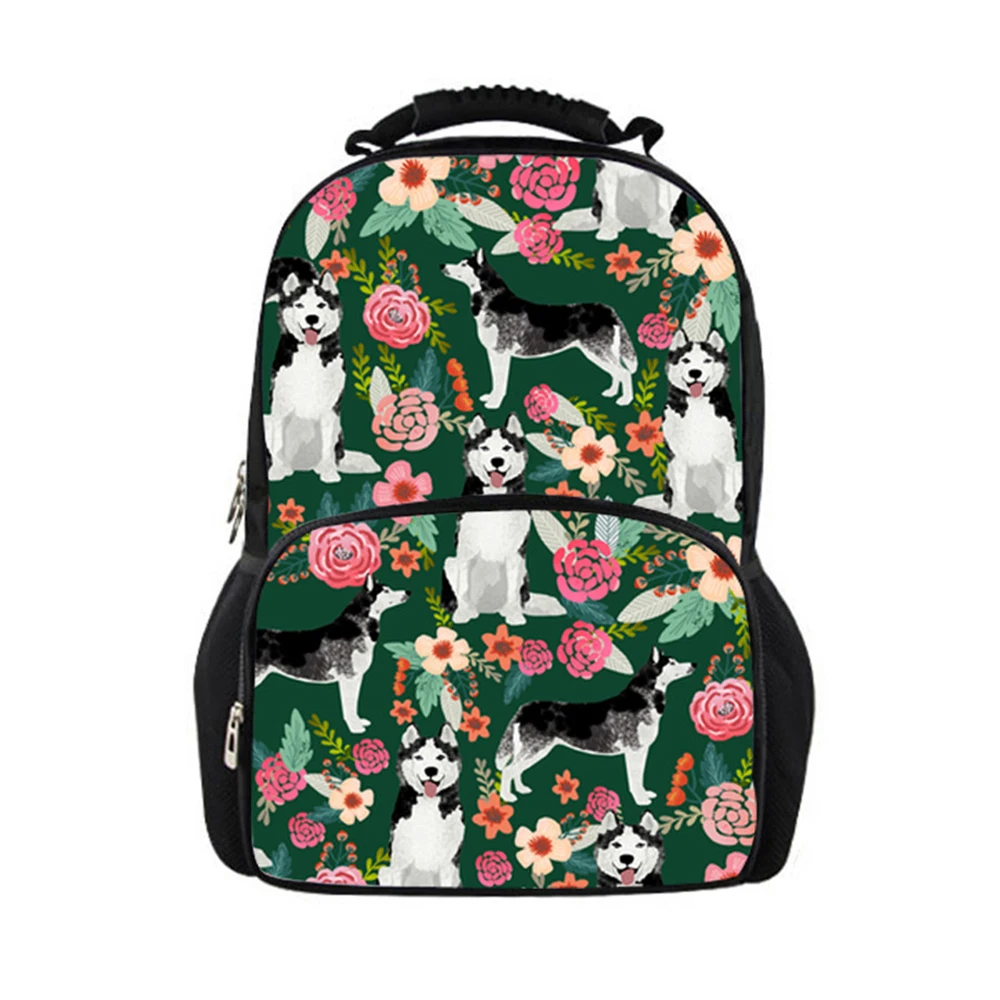 Индивидуальные женские сумки рюкзак Женский школьный с забавным принтом Хаски