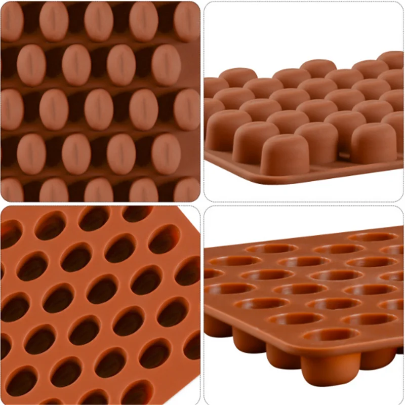 Кофейные зерна Силиконовая шоколада формы силиконовые льда решетки DIY выпечки