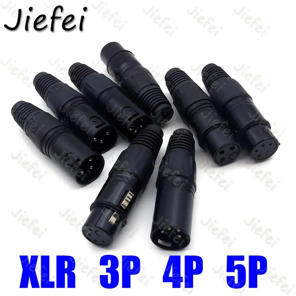 4 комплекта 3pin 4pin 5pin XLR разъем мама и папа для микрофона Аудио микрофонный кабель