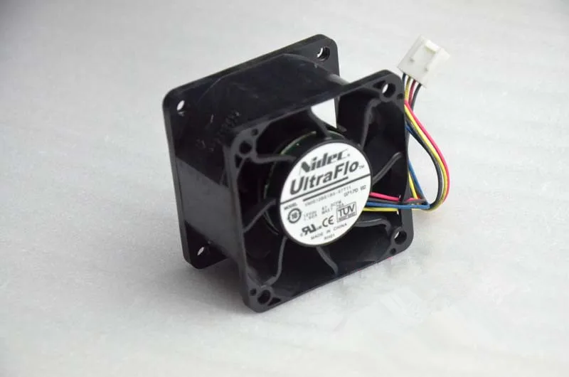 Оригинальный Nidec V60E12BS1B5 07T11 6038 мощный вентилятор 12В 1.60A 4 контактный 60*60*38 мм кулер| |