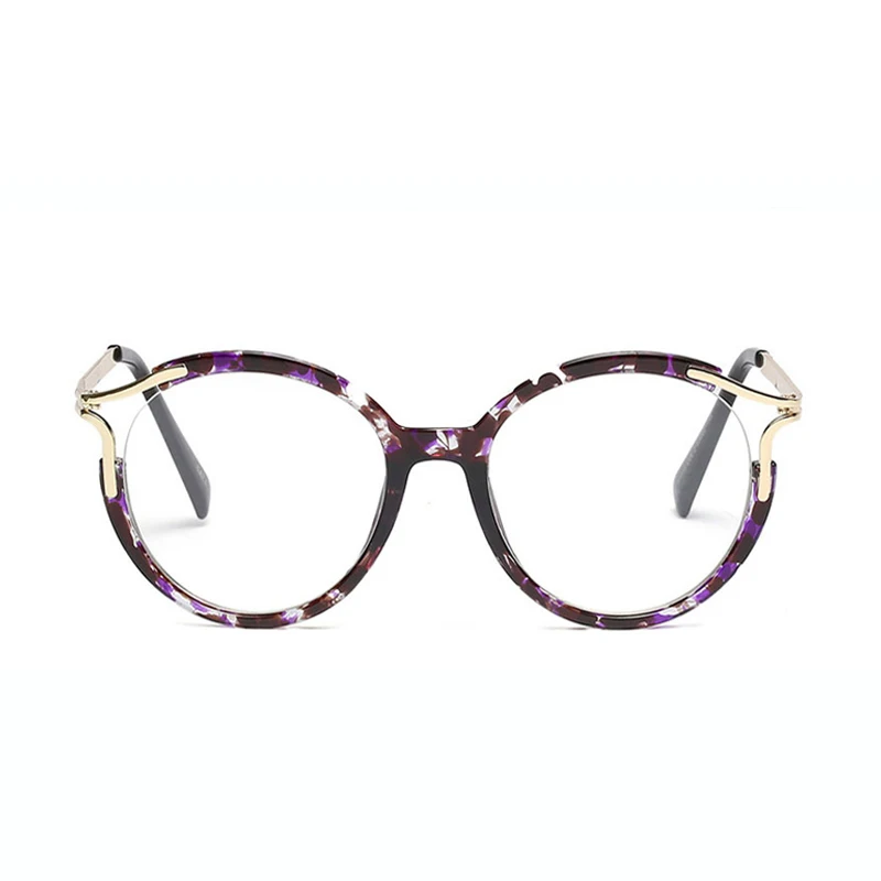 ANEDF винтажная пластиковая металлическая оправа для женщин круглая модные очки