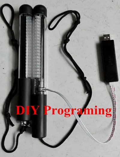 LED poi Club led stick christmas gift 20Pixels 21CM small Bar full-color nunchakus DIY programmable | Электроника
