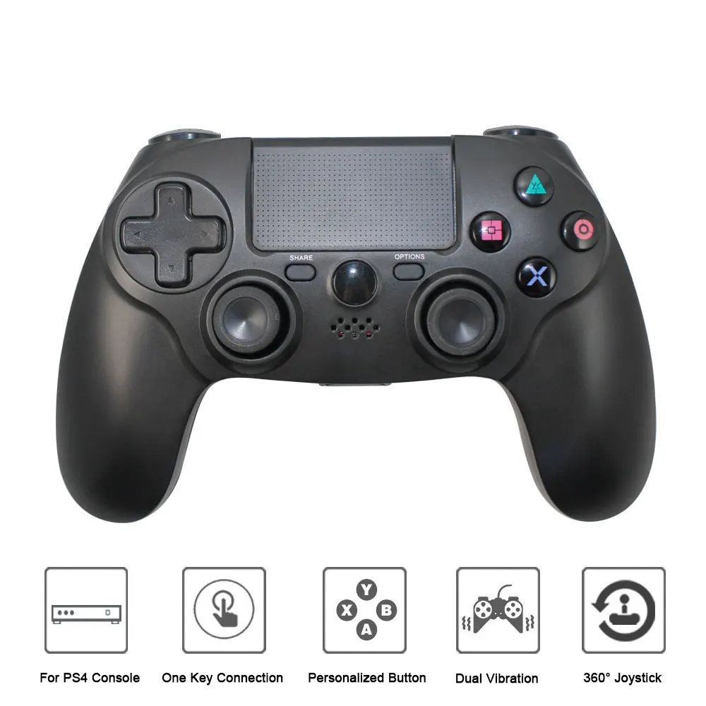 Black For PS4 Bluetooth геймпад беспроводной джойстик для PS4 контроллер джойстика сенсорная панель для sony Playstation 4 игровая консоль переключатель контроллер - Цвет: Black For PS4