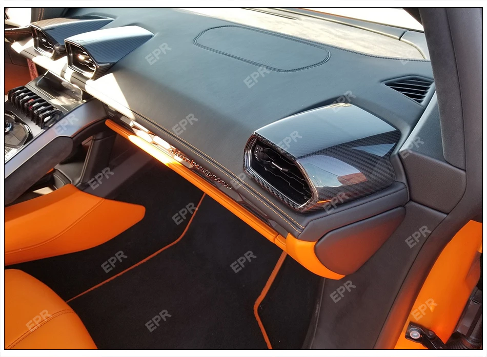 Сухая углеродная внутренняя гоночная часть для Huracan LP610 LP580(+) вентиляционные отверстия переменного тока крышка 4 шт.(крышка) обшивка обшивки для LAMBORGHINI