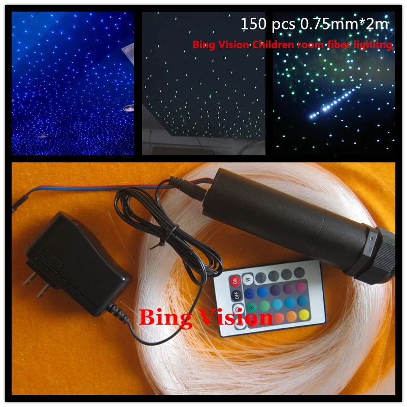 Rgb led волоконно оптический потолочный комплект 150 шт. 0 75 мм * 2 метра 24key пульт