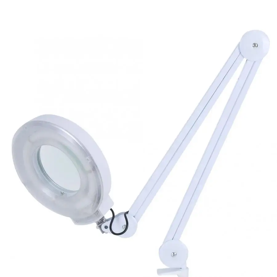 Увеличительная лампа 5X с подсветкой настольная увеличительная зажимом