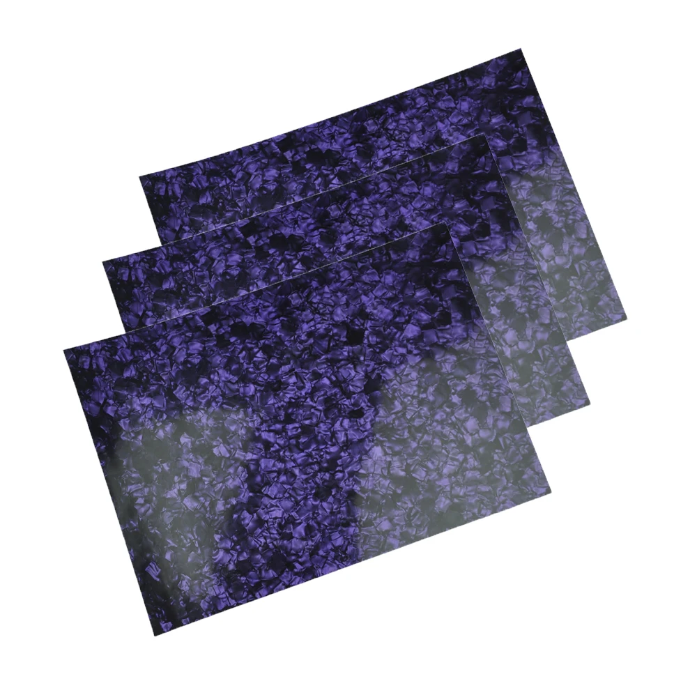 

3Pcs A4 Size 0.46mm Pearl Purple Celluloid Sheet 210x297mm for Pickguard Custom Inlays Guitar Pick Luthier