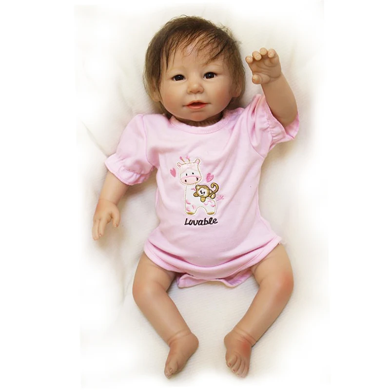 Милые 20 дюймовые Мягкие силиконовые детские модели игрушек куклы Реалистичная