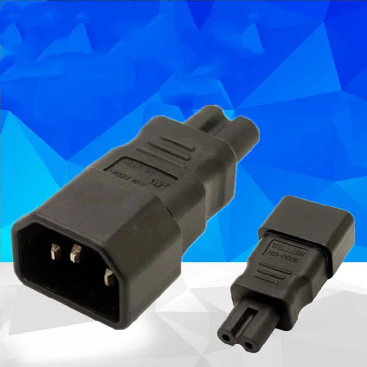 Универсальный адаптер питания IEC 320 C14 в C7 2 шт. переходник штепсельная вилка