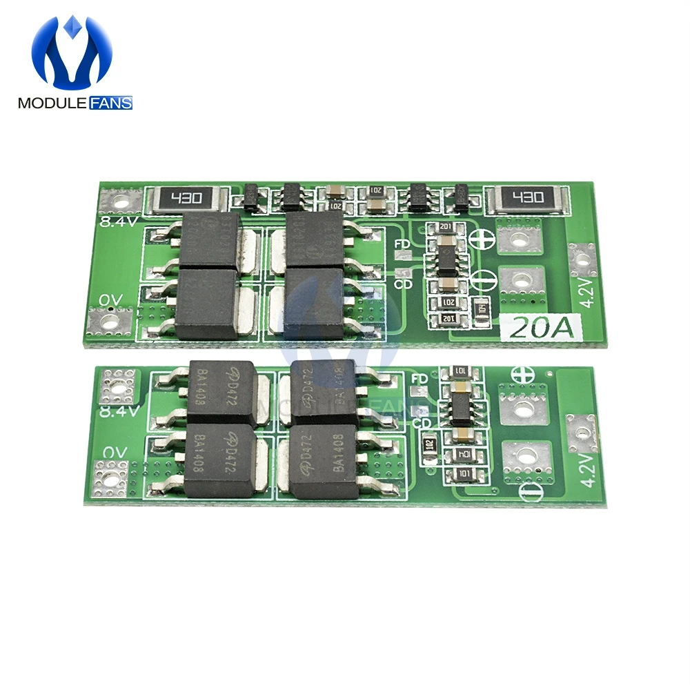 2S 10A 20A 7,4 V 8,4 V 18650 полимерная литиевая батарея защита BMS плата Стандартный баланс Модуль Diy Электронный