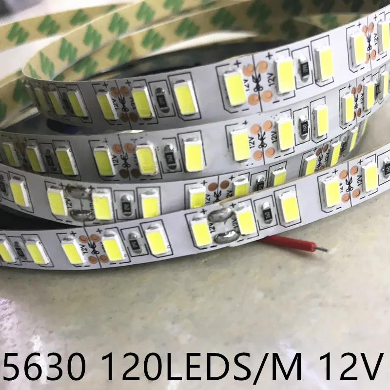 SMD 5730 120 светодиодов/м 4000K 5 м Светодиодная лента 120 Гибкая СВЕТОДИОДНАЯ лента SMD 5630 Epistar не Водонепроницаемая холодный белый/теплый белый 12 В постоянного тока
