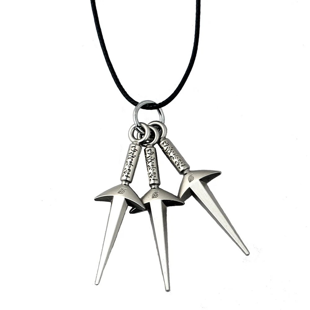 Горячая аниме Наруто символ коноха ожерелье четыре поколения mu меч кожаный чокер