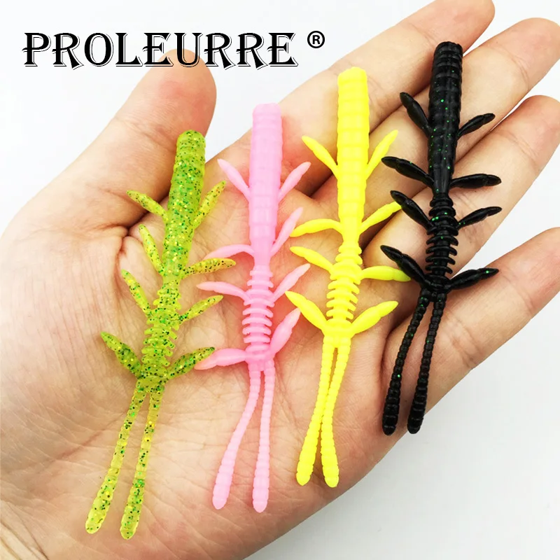 Proleurre 10 шт./лот мягкая рыболовная приманка в виде креветки искусственная 2 1 Г