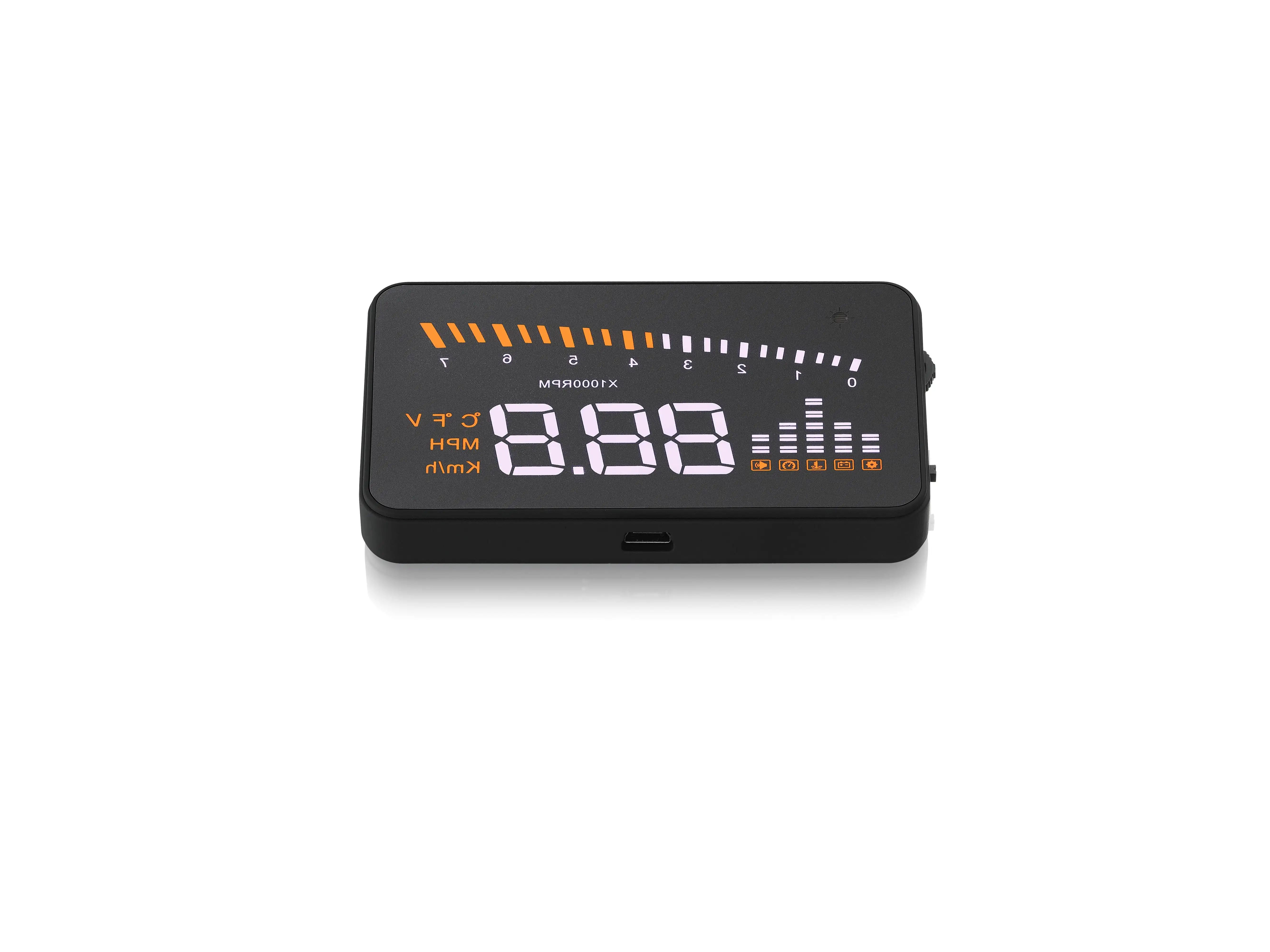 KUNIFNE автомобильный HUD Дисплей с головкой OBD2 Спидометр сверхскоростная