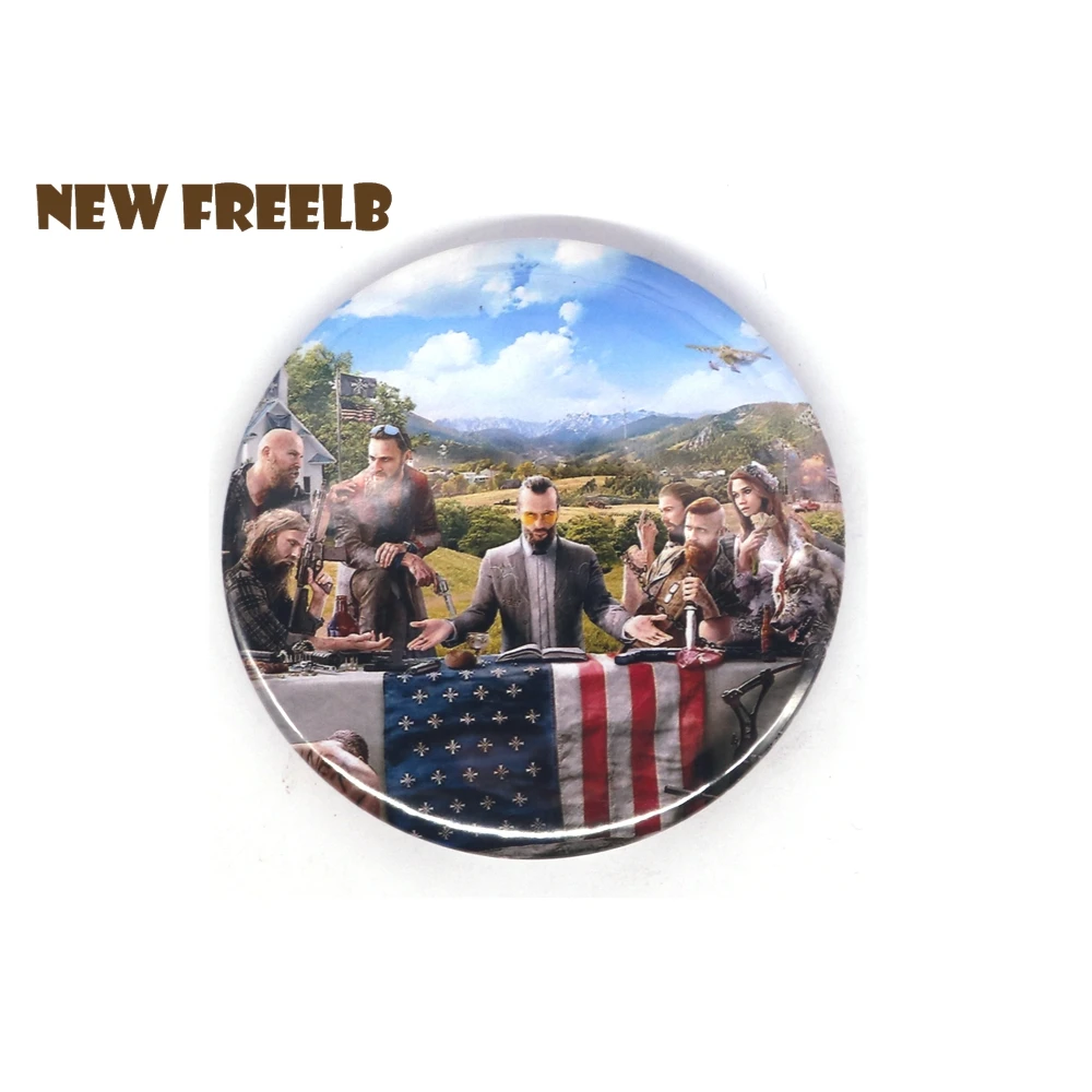 2 25 &quotFar Cry 5 упаковочных кнопок с изображением уезде Хоуп куры Whitetail Military Pin Badge
