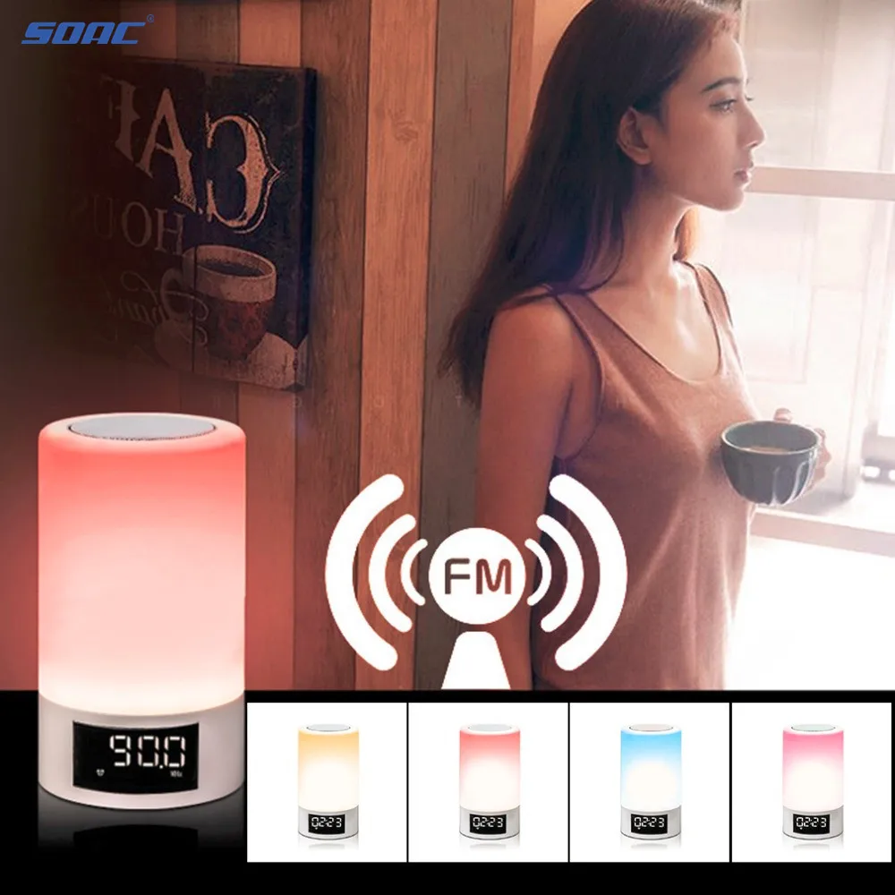 Интеллектуальный Настроение лампы Bluetooth Динамик спальни дома FM радио