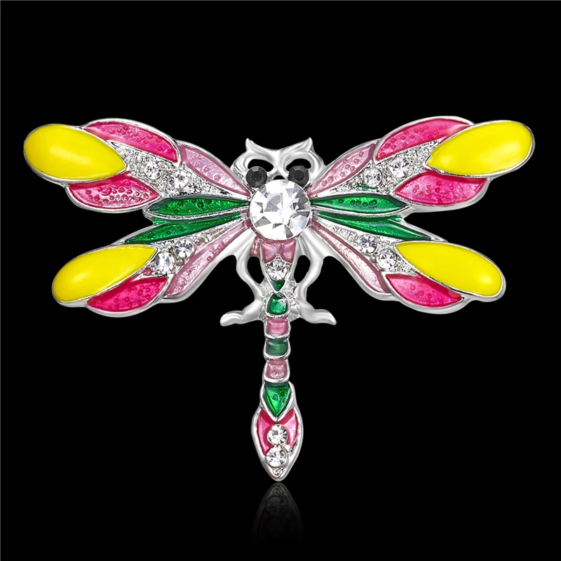 Vintage Dragonfly Brooches Oil Animal Brooch For Women Insect Pin Fashion Dress Coat Accessories Cute Jewelry |