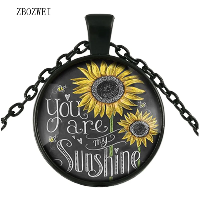 Стильное винтажное ожерелье из подсолнечника для женщин 2018|sunflower necklace|necklaces for