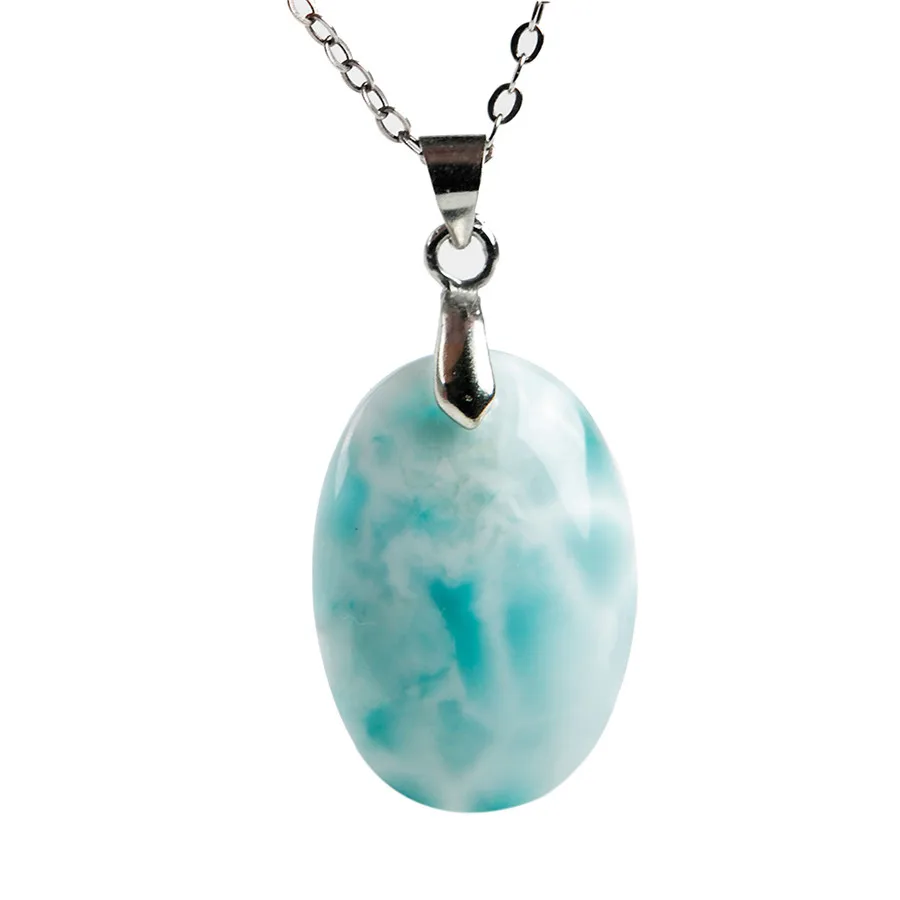 

Женское модное ожерелье с кристаллами из натурального камня larimar