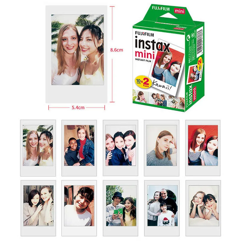 Fujifilm Instax Mini белая краевая пленка мгновенная фотобумага для LiPlay Link Polaroid Instant 11 8 9 7s