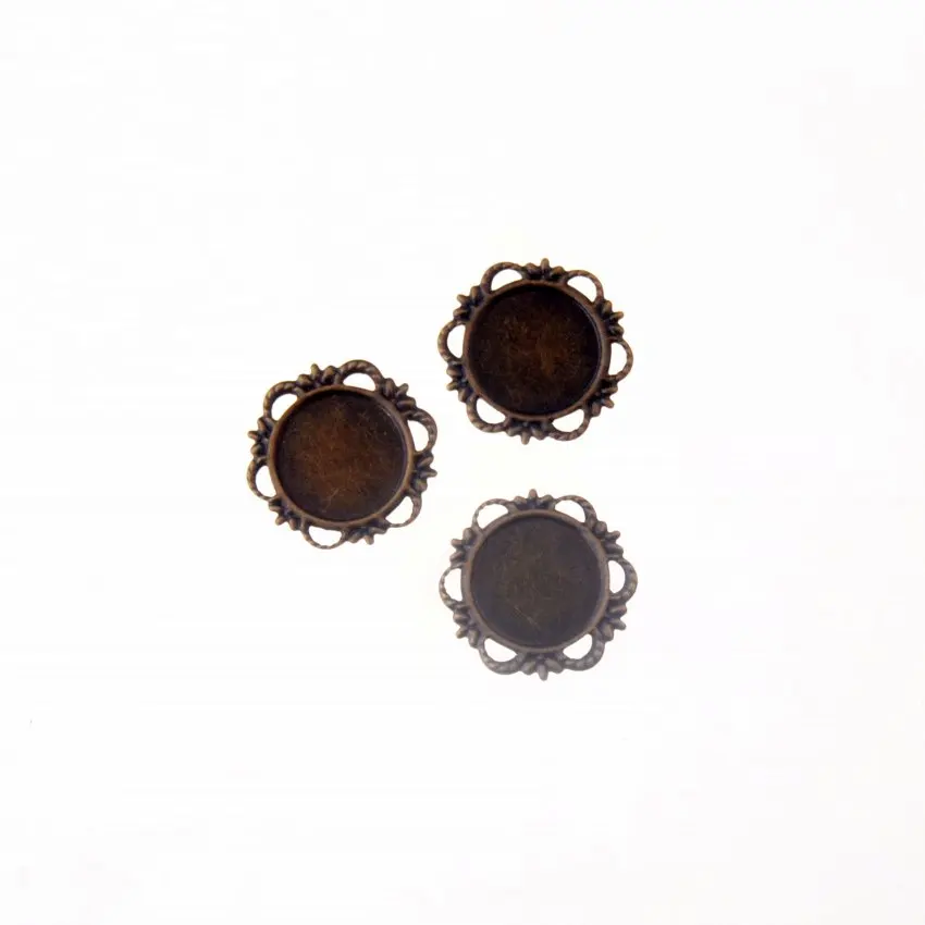 Бесплатная доставка розничная продажа 60 шт. бронзовая филигрань кабошон